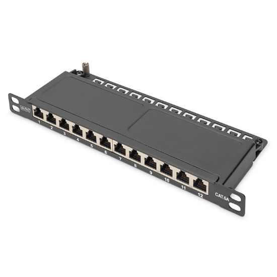 Εικόνα της PATCHPANEL  12 PORT CAT6a 0.5U 10" STP