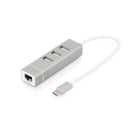 Εικόνα της USB 3.1 Type-C to Gigabit Ethernet Network Adapter & Hub 3-Port