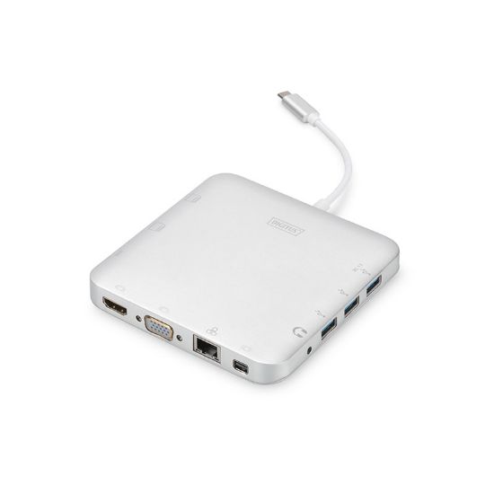 Εικόνα της DOCKING STATION TYPE-C to HDMI, Mini DP, VGA,USB-C,audio,lan,CR,3 x USB 3.0