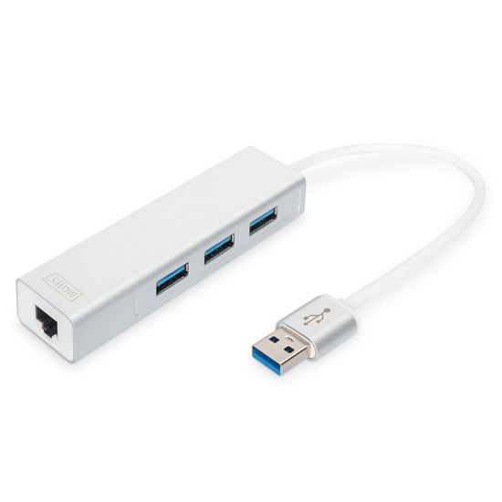 Εικόνα της USB 3.0  to ETHERNET GIGA  & Hub 3-Port USB 3.0
