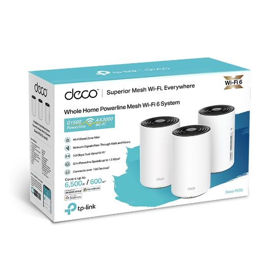 Εικόνα της Mesh WiFi 6 System AX3000 + G1500 Whole Home Powerline  (3-PACK)