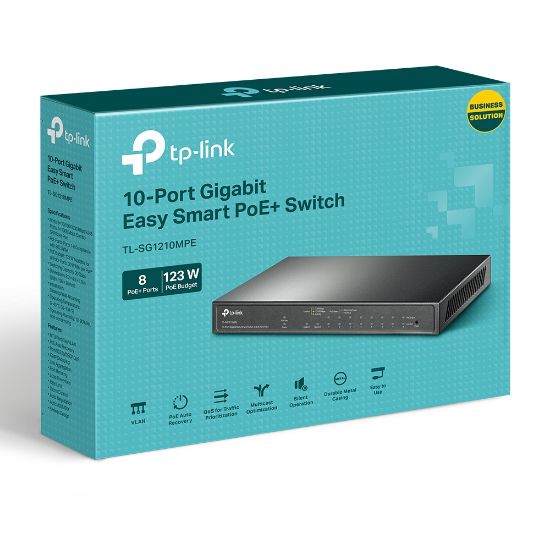 Εικόνα της SWITCH 10 Port 1Gigabit  +1 SFP  with 8-Port PoE+ 123W Easy Smart Desktop  Case