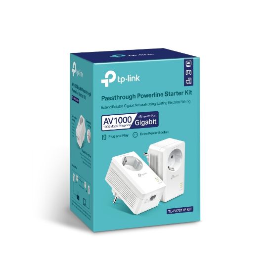 Εικόνα της POWER LINE ADAPTER AV1000 Gigabit Passthrough  Starter Kit