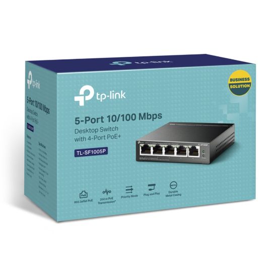 Εικόνα της SWITCH 5 Port 10/100 Mbps   with 4-Port PoE+ 58W   Desktop  Case