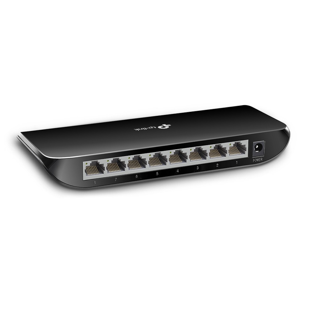 SWITCH 8 Gigabit RJ45 Ports, Desktop Plastic Case | Tanonline.gr