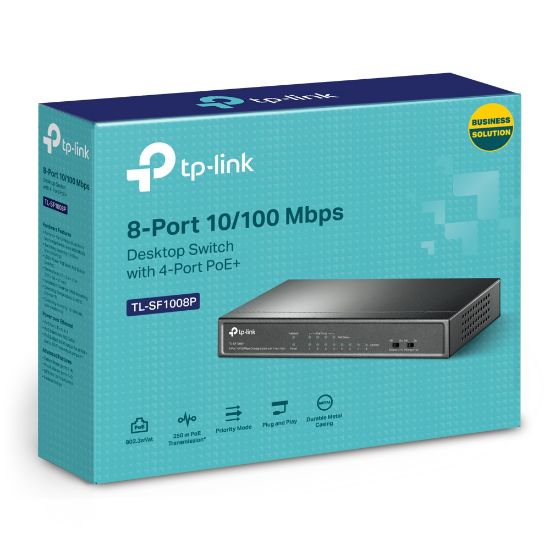 Εικόνα της SWITCH 5 Port 10/100 Mbps   with 4-Port PoE+ 66W   Desktop  Case