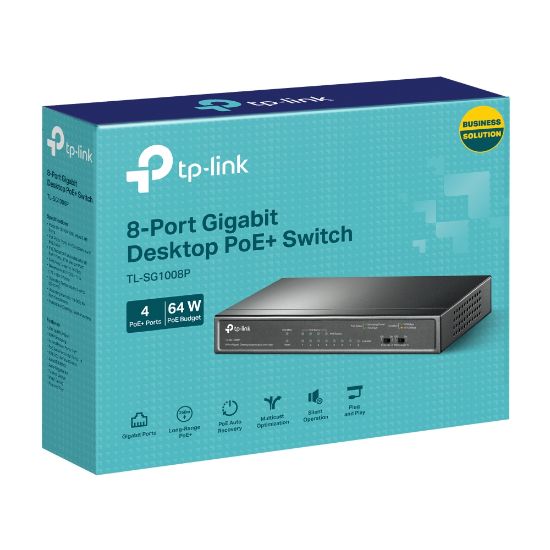 Εικόνα της SWITCH 8 Port 1Gigabit   with 4-Port PoE+ 64W  Desktop  Case