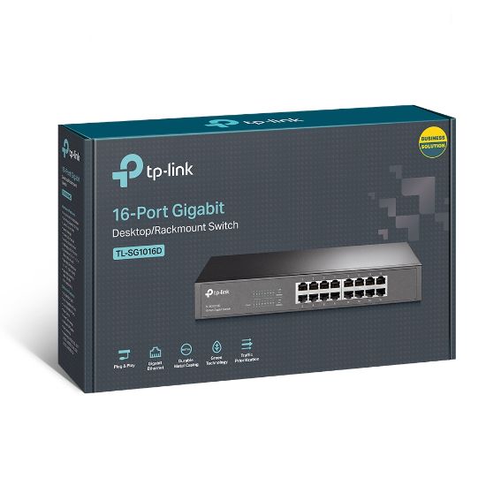 Εικόνα της SWITCH 16 Gigabit RJ45 Ports, 13-inch Rack-mountableCase