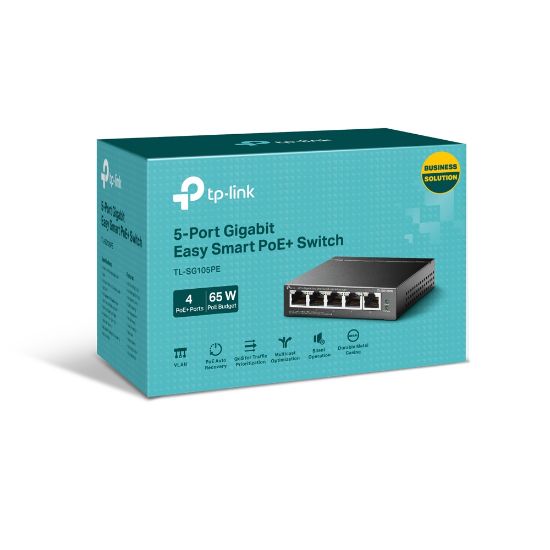 Εικόνα της SWITCH 5 Port 1Gigabit   with 4-Port PoE+ 65W Easy Smart  Desktop  Case