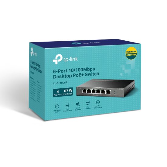 Εικόνα της SWITCH 6 Port 10/100 Mbps   with 4-Port PoE+ 67W   Desktop  Case