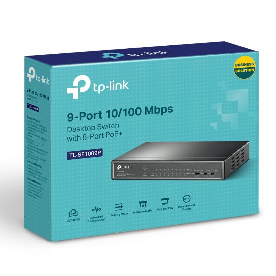 Εικόνα της SWITCH 9 Port 10/100 Mbps   with 8-Port PoE+ 66W   Desktop  Case