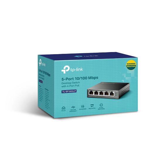 Εικόνα της SWITCH 5 Port 10/100 Mbps   with 4-Port PoE+ 41W   Desktop  Case