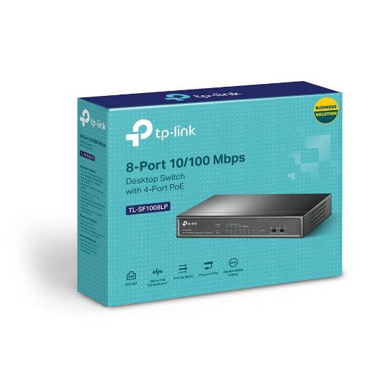 Εικόνα της SWITCH 8 Port 10/100 Mbps   with 4-Port PoE+ 41W   Desktop  Case
