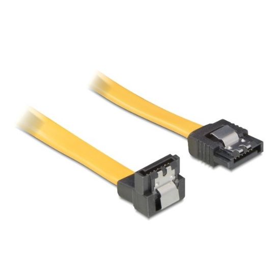 Εικόνα της SATA CABLE DATA 10 cm  ΓΩΝΙΑΚΟ 90" LATCH