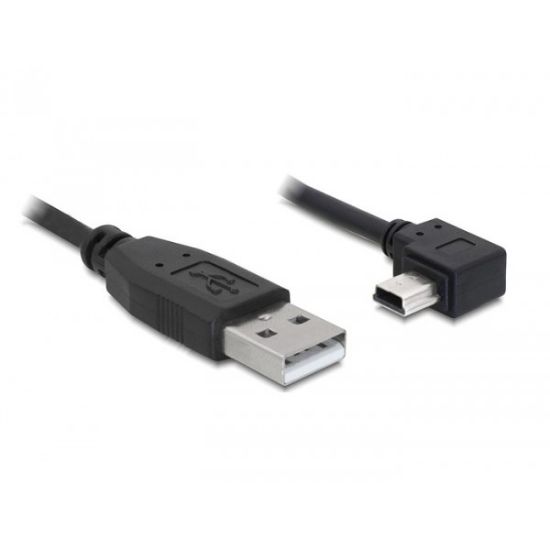 Εικόνα της ΚΑΛΩΔΙΟ USB A ΣΕ USBmini 5pin γωνιακό 0.5m