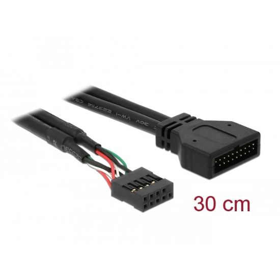Εικόνα της ΚΑΛΩΔΙΟ USB 2.0 pin header female to USB 3.0 pin header male 30 cm