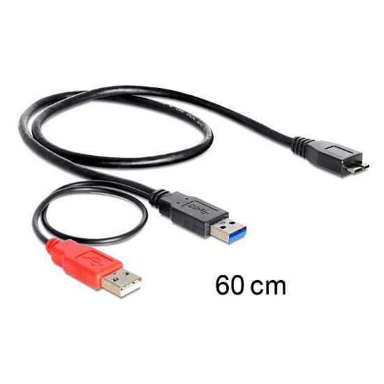 Εικόνα της ΚΑΛΩΔΙΟ USB 3.0 MICRO ΣΕ USB3.0 Α + POWER