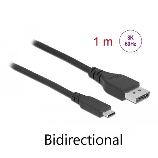 Εικόνα της USB CABLE Type-C male to Displayport male Bidirectional 8K 60 Hz 1m