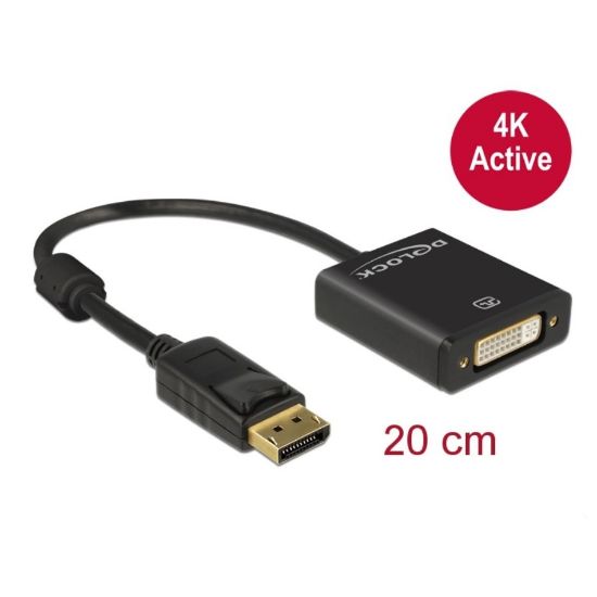 Εικόνα της ADAPTER DISPLAY PORT M/DVI F 4K ACTIVE ΜΑΥΡΟ