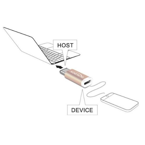 Εικόνα της ADAPTER USB Type-C (Host) male to USB 2.0 Micro-B(Device) female
