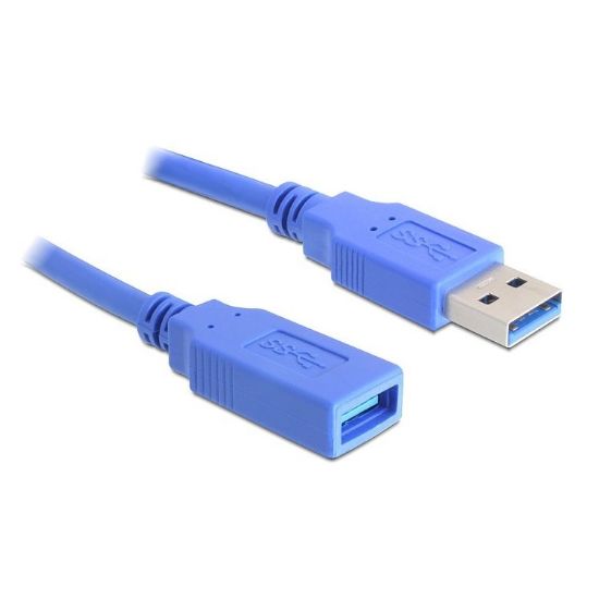 Εικόνα της USB cable type A-A M/F V. 3.0 1m blue