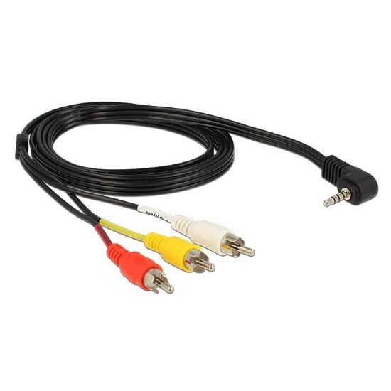 Εικόνα της 3,5mm AUDIO CABLE 4 pin angled ΣΕ 3X RCA M 1.5m