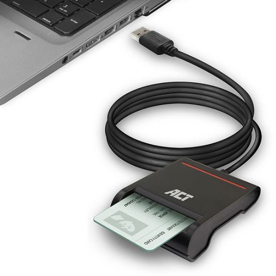 Εικόνα της CARD READER USB2.0 Smartcard eID Card Reader, black