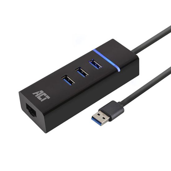 Εικόνα της USB 3.0  to ETHERNET GIGA  & Hub 3-Port USB 3.2