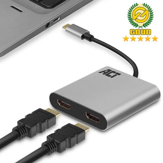 Εικόνα της USB-C to HDMI dual monitor MST female adapter 4K