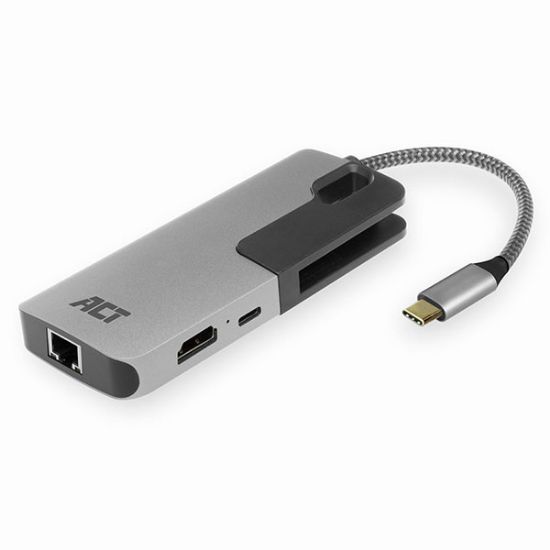 Εικόνα της DOCKING STATION TYPE-C to HDMI 4K/30Hz, 3xUSB-A, LAN, USB-C PD