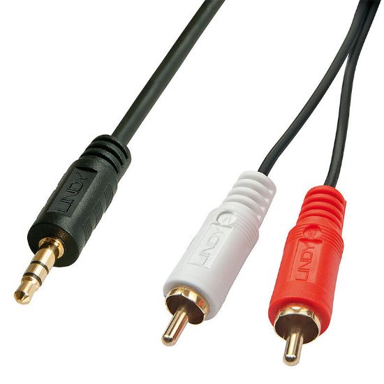 Εικόνα της 3,5mm AUDIO CABLE ΣΕ 2X RCA M 2m