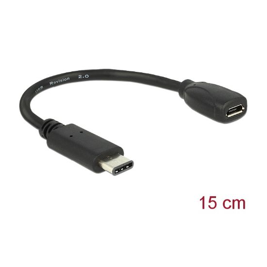 Εικόνα της ADAPTER USB Type-C male to USB 2.0 Micro-B female 15 cm