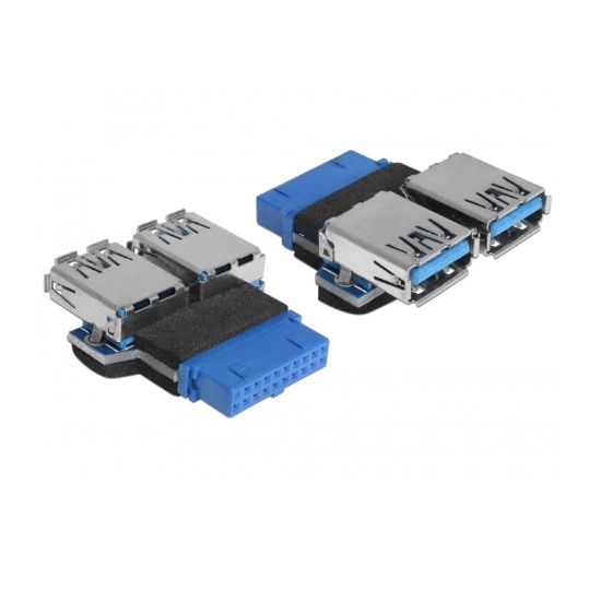 Εικόνα της ADAPTER USB3.0 pin header female to 2 x USB 3.0 female