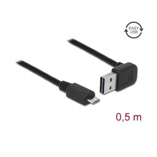 Εικόνα της ADAPTER USB2.0 A MALE ΓΩΝΙΑΚΟ TO MICRO B MALE