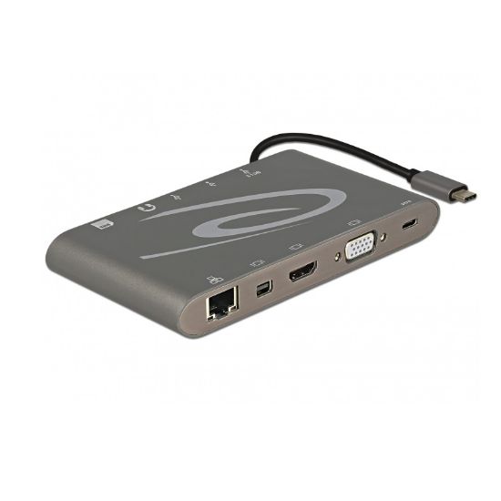 Εικόνα της DOCKING STATION TYPE-C to HDMI/GLAN/mini DP/VGA/Type-C/3 x USB 3.0/CR