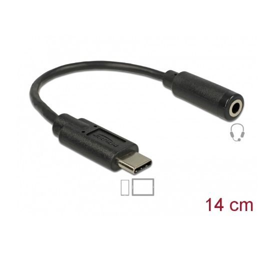 Εικόνα της ADAPTER USB Type-C male to Stereo Jack female 14 cm