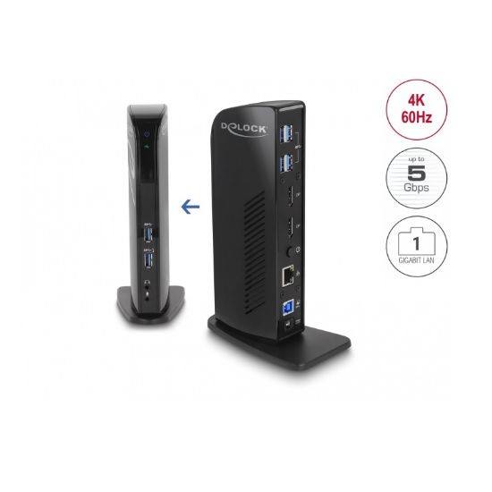 Εικόνα της DOCKING STATION TYPE-C Dual DisplayPort 4K/USB 3.2/LAN/Audio