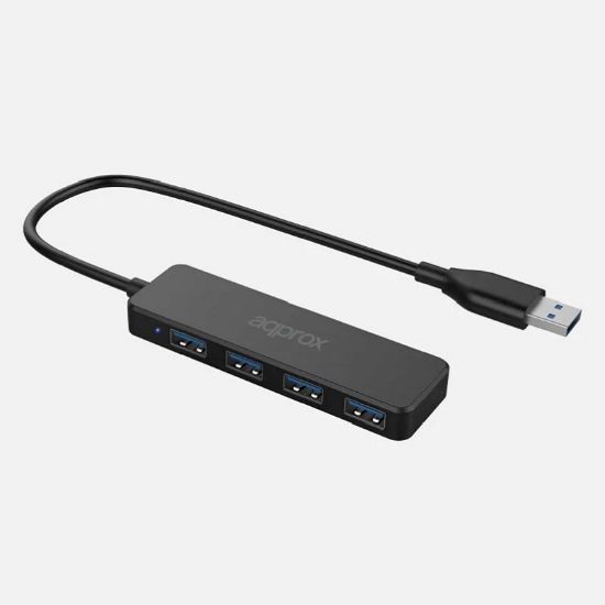 Εικόνα της HUB 4 PORT USB 3.0 BLACK (ΧΩΡΙΣ ΤΡΟΦΟΔΟΤΙΚΟ)