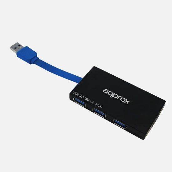 Εικόνα της HUB 4 PORT USB 3.0 BLACK (ΧΩΡΙΣ ΤΡΟΦΟΔΟΤΙΚΟ)