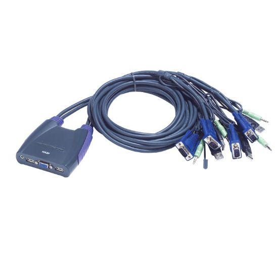 Εικόνα της KVM 4PORT USB ΜΕ ΗΧΟ ΕΝΣΩΜ. ΚΑΛΩΔΙΑ