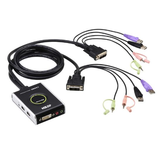 Εικόνα της KVM 2PORT DVI/USB ΜΕ ΗΧΟ ΕΝΣΩΜ.ΚΑΛ