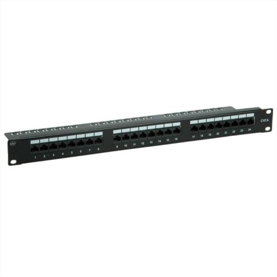 Εικόνα της PATCHPANEL 24 PORT CAT6  UTP ΜΑΥΡΟ (vertical patch)