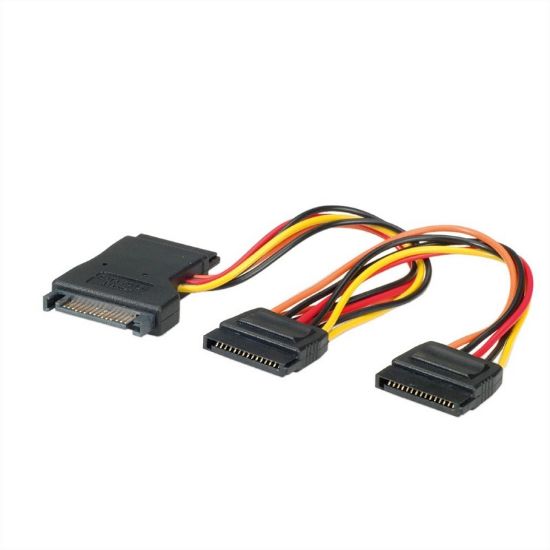 Εικόνα της SATA CABLE ΤΡΟΦΟΔΟΣΙΑΣ 0,15m ΣΕ 3x15pin SATA (κλεφτης)