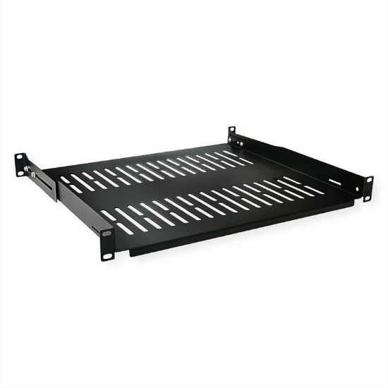 Εικόνα της Ραφι 1Uγια rack με βαθος 60cm 25Kgr L= 40,00cm+brackets RAL9005