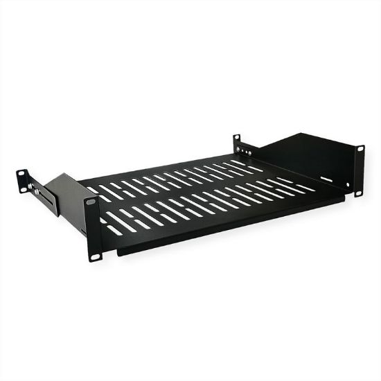 Εικόνα της Ραφι 2Uγια rack με βαθος 60cm 25Kgr L= 35,00cm+brackets RAL9005