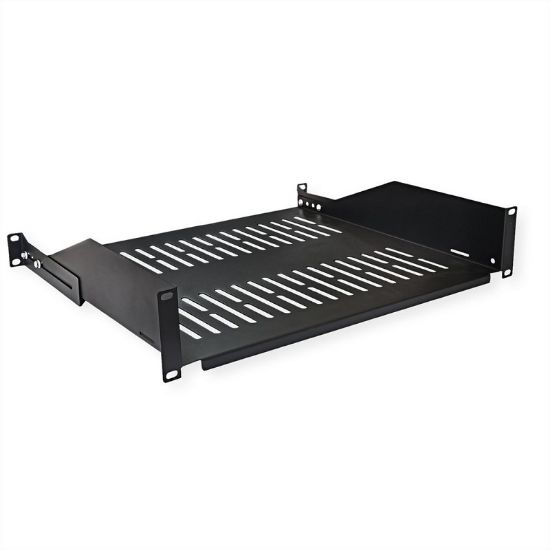 Εικόνα της Ραφι 2Uγια rack με βαθος 60cm 25Kgr L= 40,00cm+brackets RAL9005