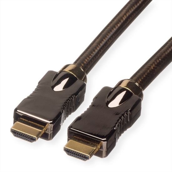 Εικόνα της καλώδιο HDMI 1m 4K @60Hz GOLD P.  w.ETHERNET