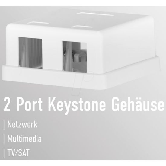 Εικόνα της ΠΡΙΖΑ ΑΥΤΟΚΟΛΛΗΤΗ ΕΠΙΤΟΙΧΙΑ 2*RJ45 W/O KEYSTONE