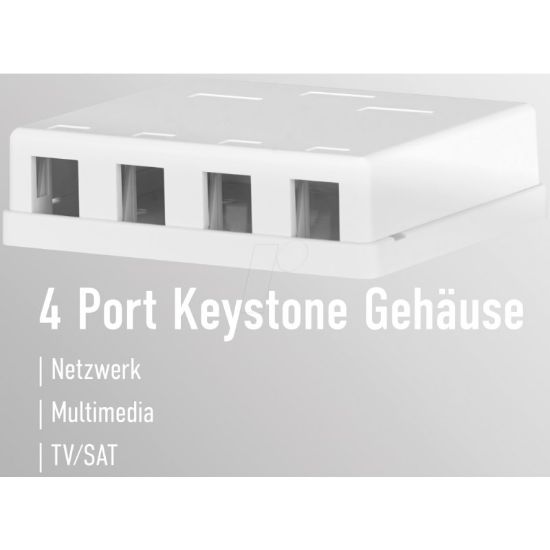 Εικόνα της Keystone Surface Mounted Box 4 Port