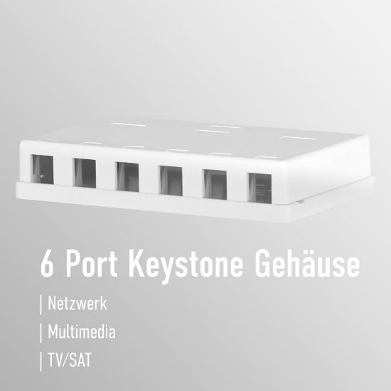 Εικόνα της Keystone Surface Mounted Box 6 Port